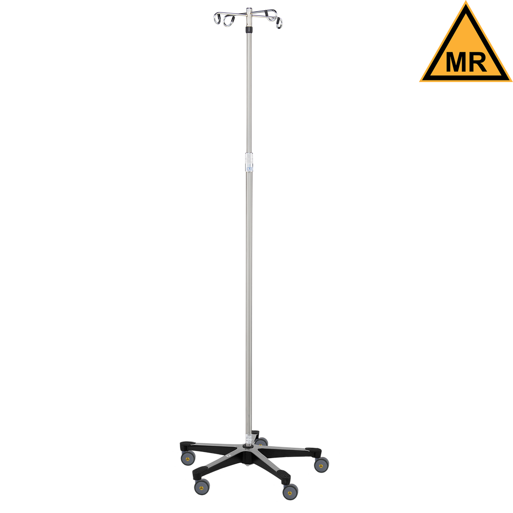 7792 MR Conditional 5 Leg Stainless Steel IV Stands (2 or 4
